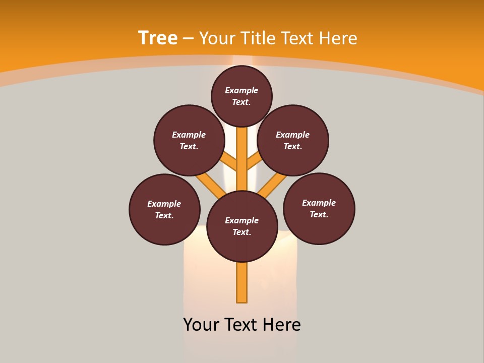 A Lit Candle With A Black Background PowerPoint Template