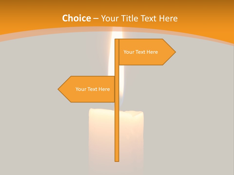 A Lit Candle With A Black Background PowerPoint Template