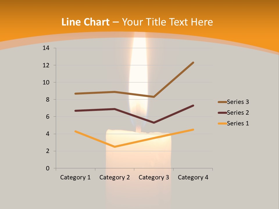 A Lit Candle With A Black Background PowerPoint Template