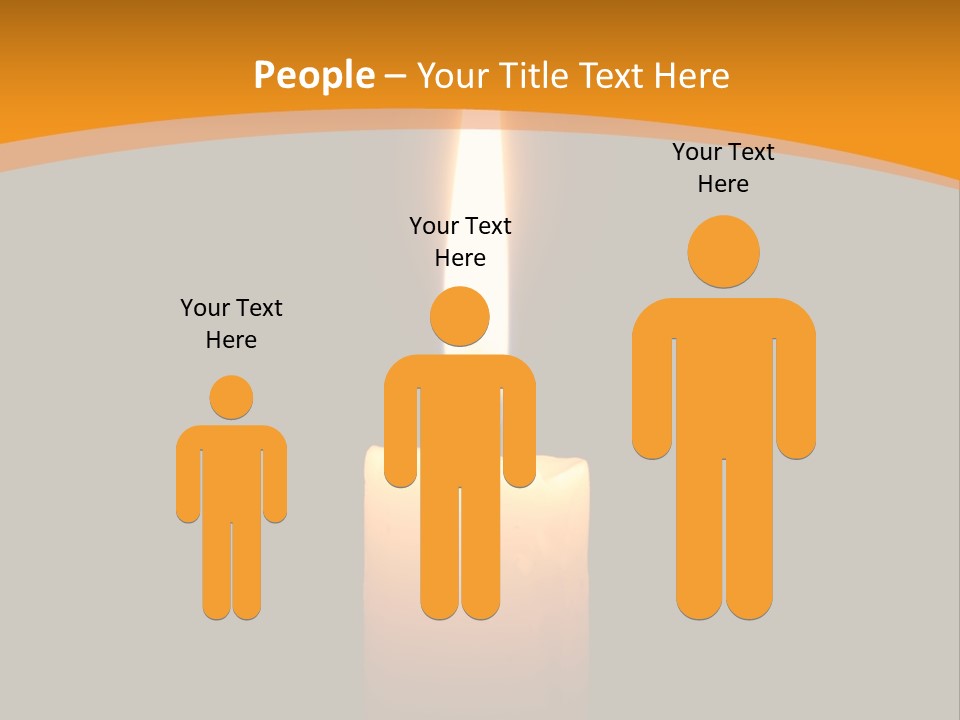 A Lit Candle With A Black Background PowerPoint Template