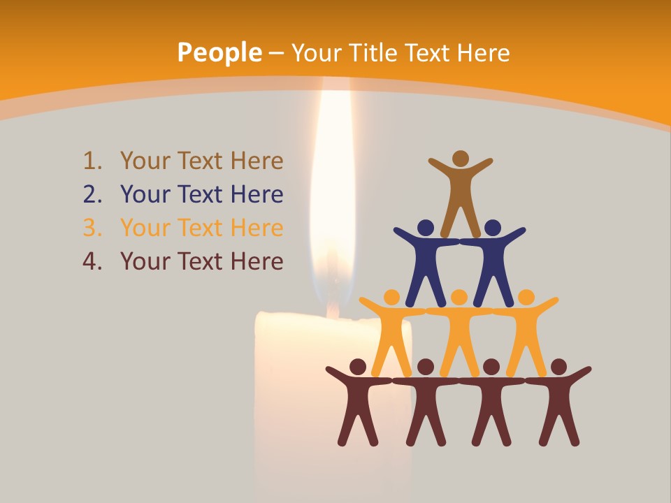 A Lit Candle With A Black Background PowerPoint Template