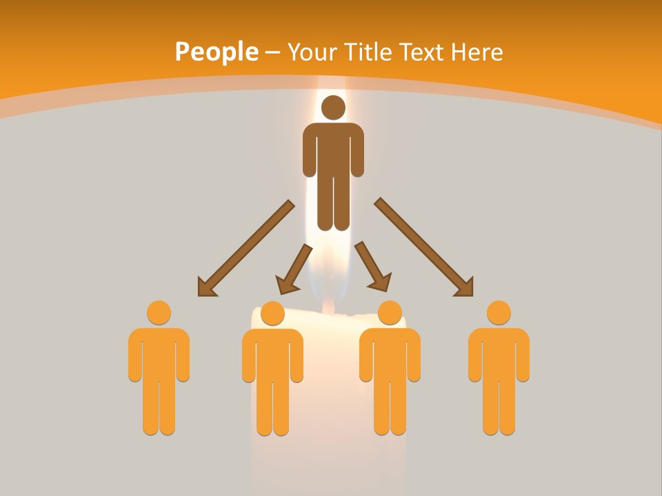 A Lit Candle With A Black Background PowerPoint Template