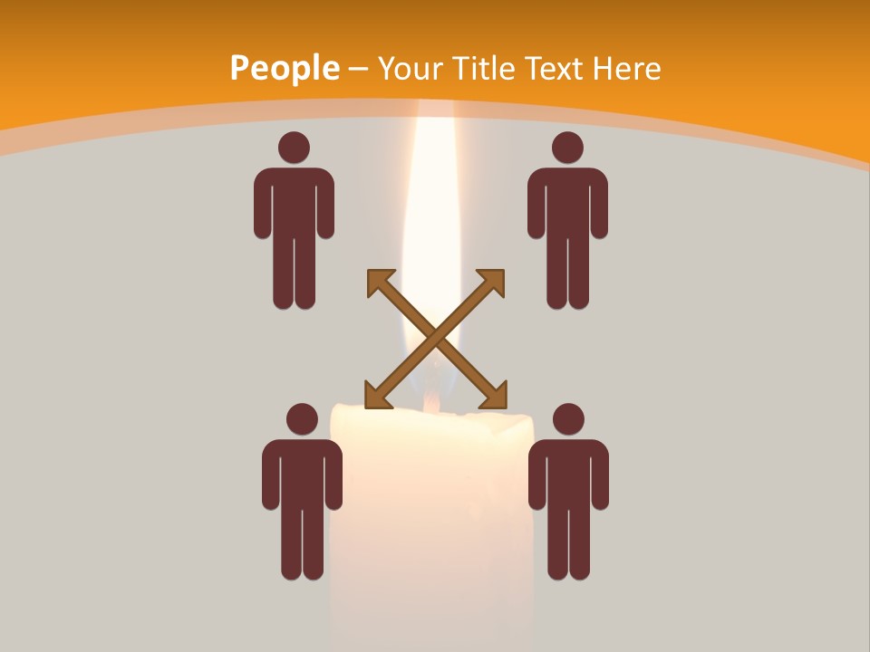 A Lit Candle With A Black Background PowerPoint Template