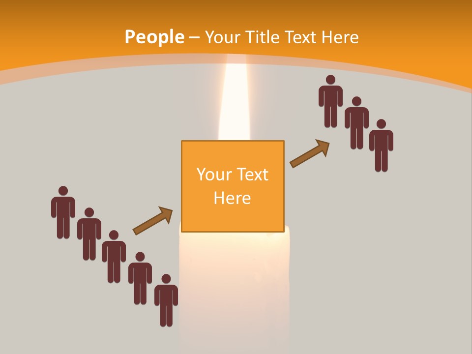 A Lit Candle With A Black Background PowerPoint Template