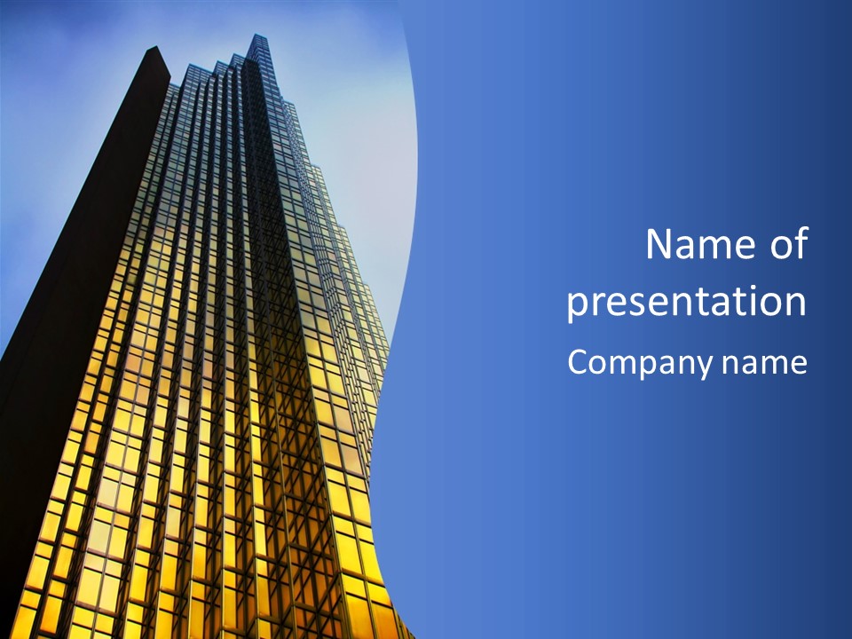 Glass Tower Building PowerPoint Template