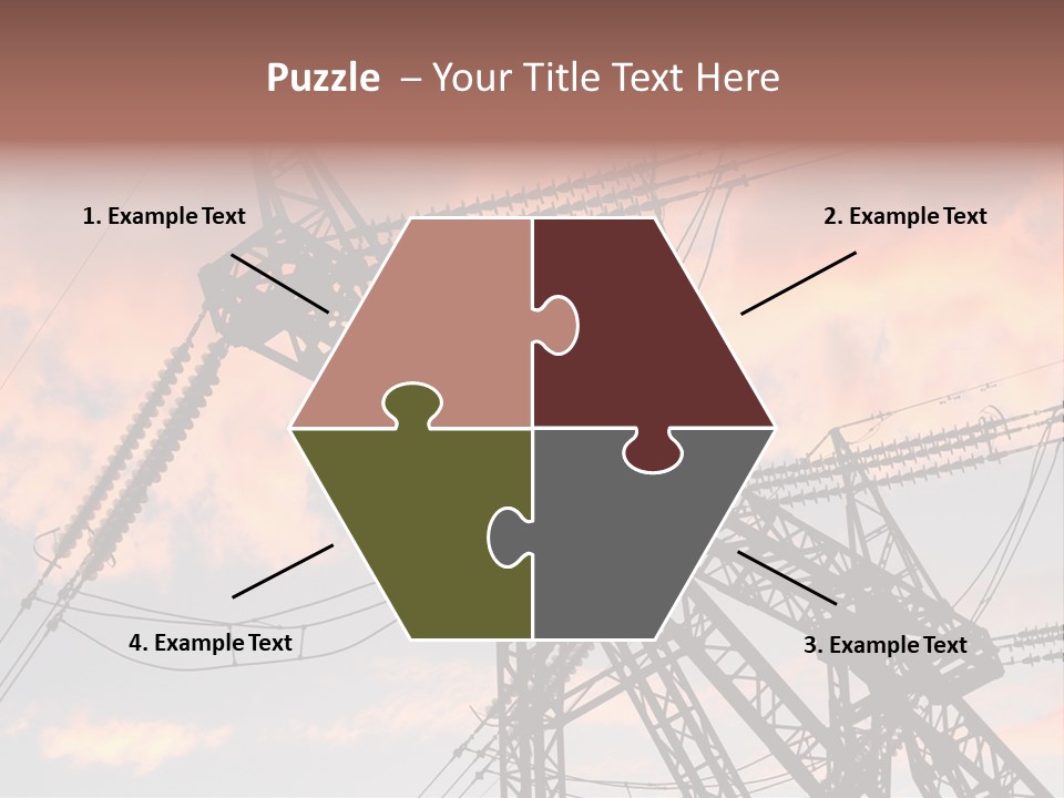 The Electric Line On Sky Background At Sunset PowerPoint Template