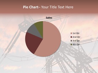 The Electric Line On Sky Background At Sunset PowerPoint Template