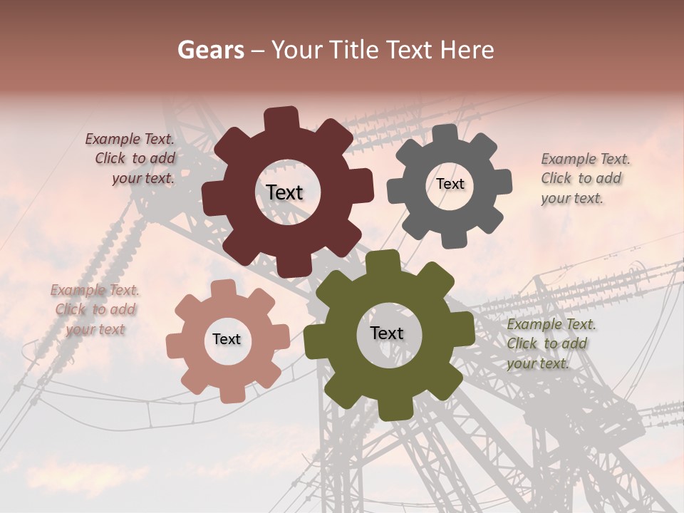 The Electric Line On Sky Background At Sunset PowerPoint Template