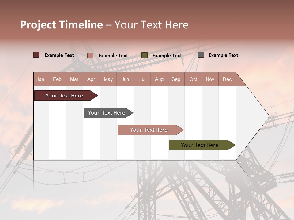 The Electric Line On Sky Background At Sunset PowerPoint Template