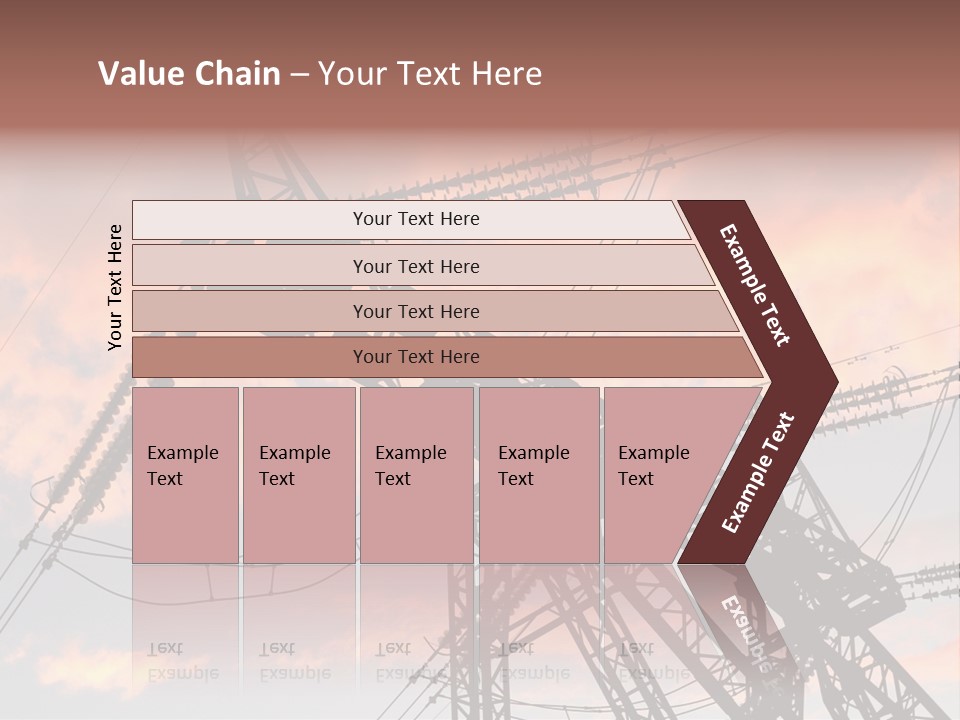 The Electric Line On Sky Background At Sunset PowerPoint Template
