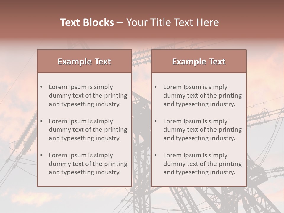 The Electric Line On Sky Background At Sunset PowerPoint Template