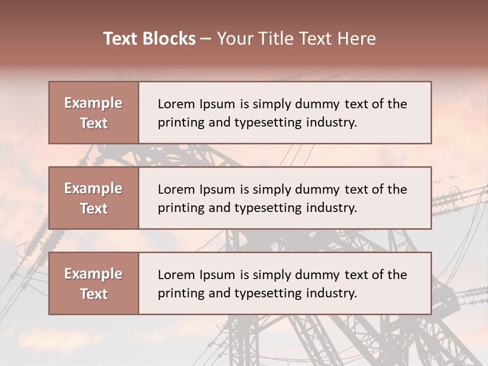 The Electric Line On Sky Background At Sunset PowerPoint Template