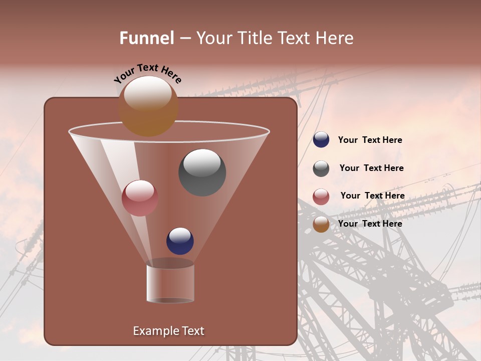 The Electric Line On Sky Background At Sunset PowerPoint Template