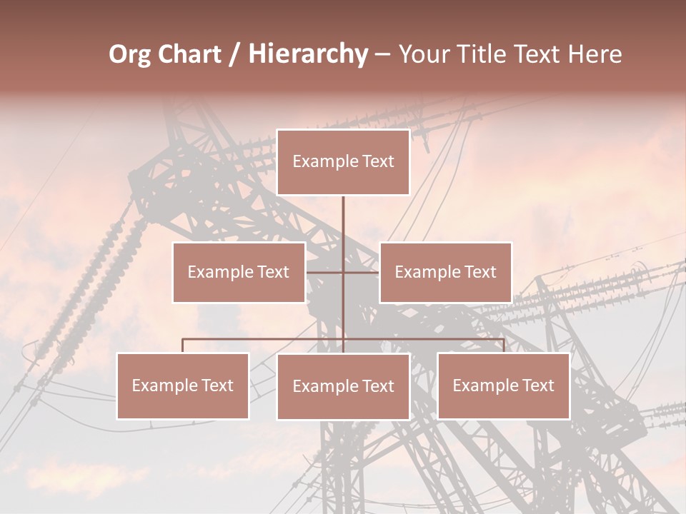 The Electric Line On Sky Background At Sunset PowerPoint Template