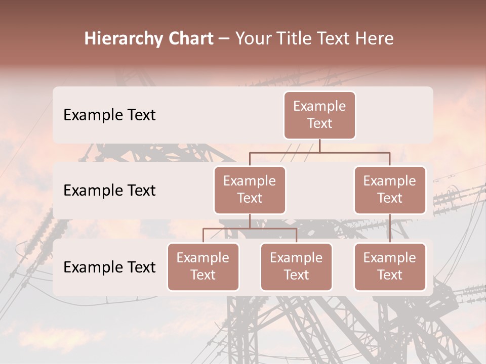 The Electric Line On Sky Background At Sunset PowerPoint Template