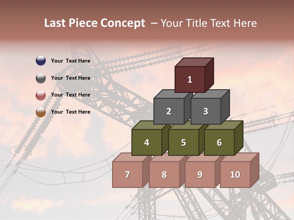 The Electric Line On Sky Background At Sunset PowerPoint Template