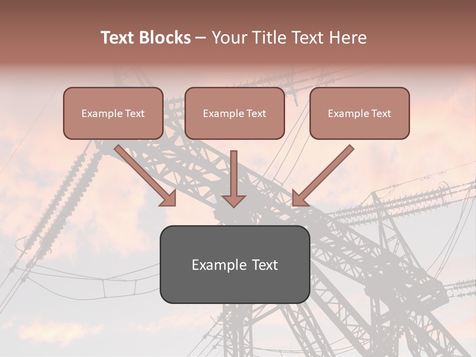 The Electric Line On Sky Background At Sunset PowerPoint Template