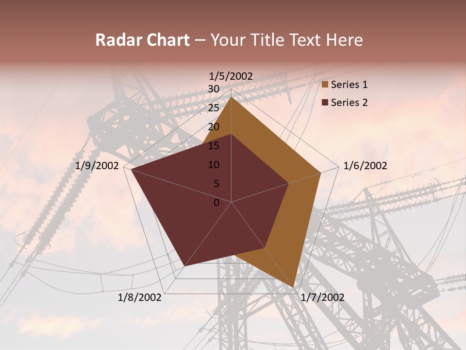 The Electric Line On Sky Background At Sunset PowerPoint Template
