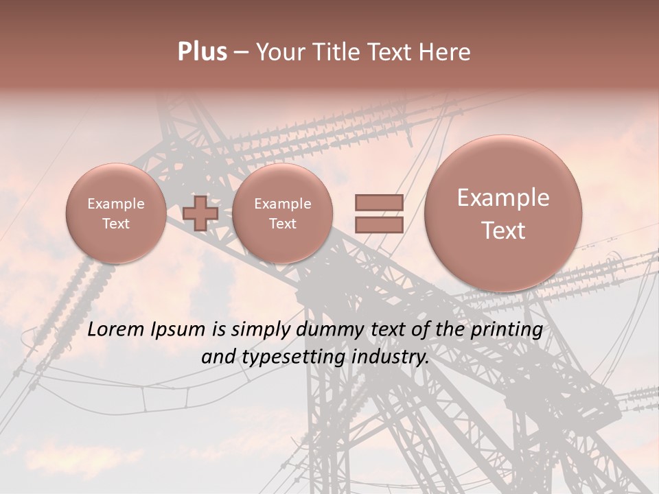The Electric Line On Sky Background At Sunset PowerPoint Template