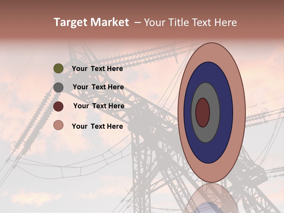 The Electric Line On Sky Background At Sunset PowerPoint Template