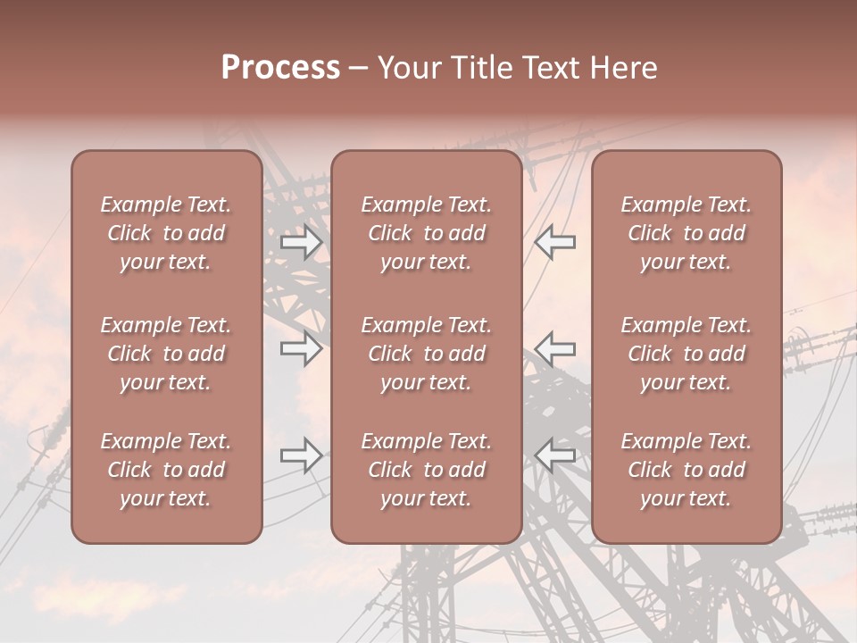 The Electric Line On Sky Background At Sunset PowerPoint Template