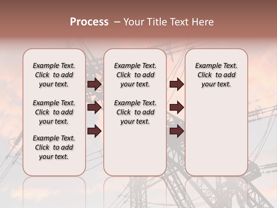 The Electric Line On Sky Background At Sunset PowerPoint Template