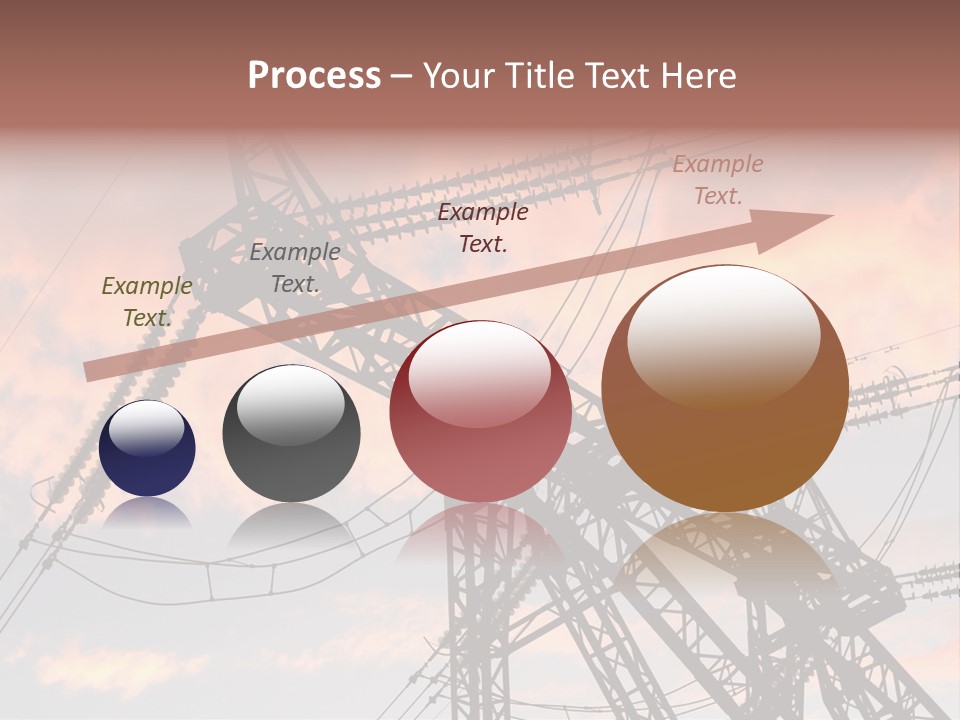 The Electric Line On Sky Background At Sunset PowerPoint Template