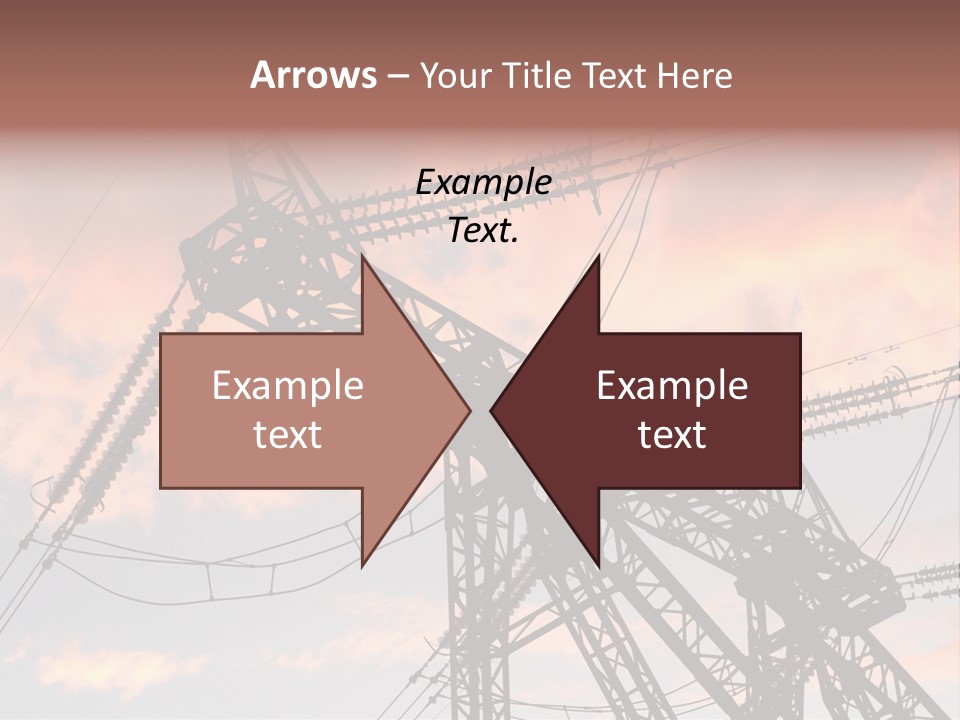 The Electric Line On Sky Background At Sunset PowerPoint Template