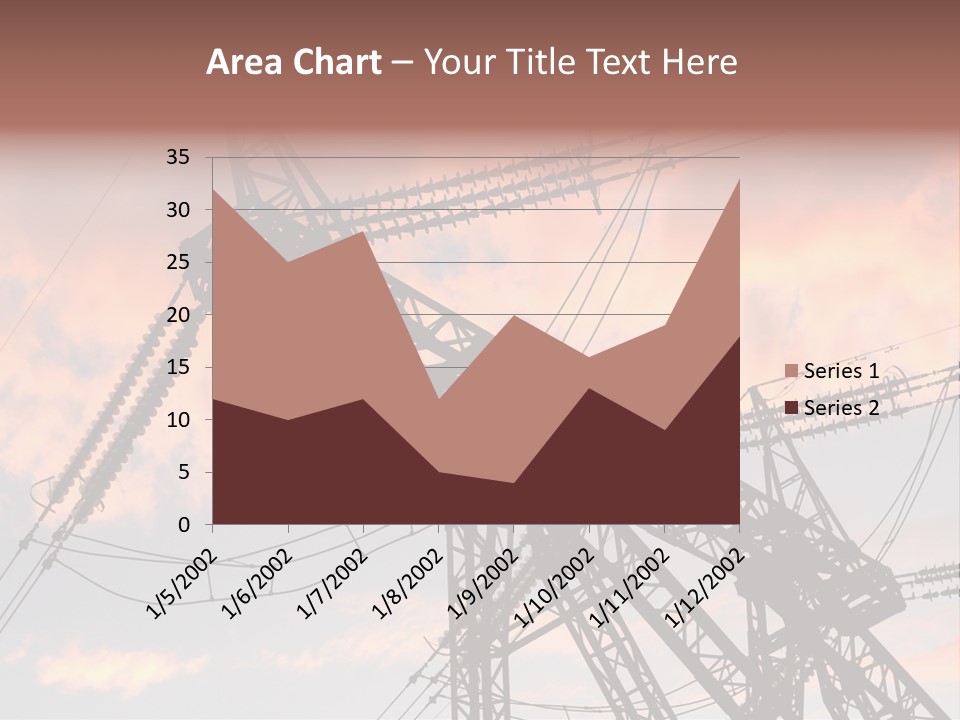 The Electric Line On Sky Background At Sunset PowerPoint Template