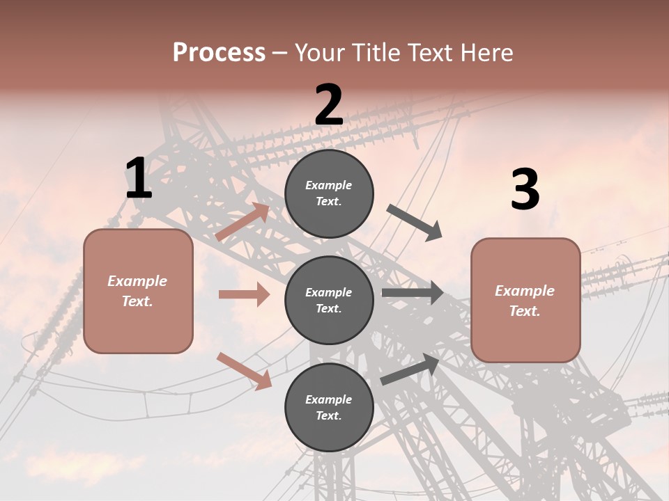 The Electric Line On Sky Background At Sunset PowerPoint Template