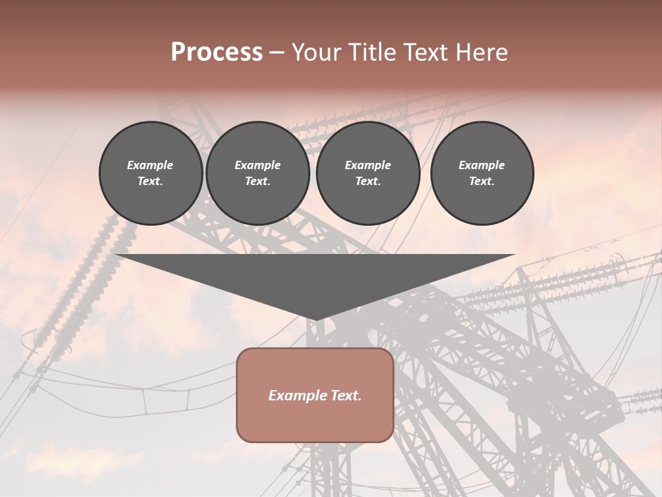 The Electric Line On Sky Background At Sunset PowerPoint Template