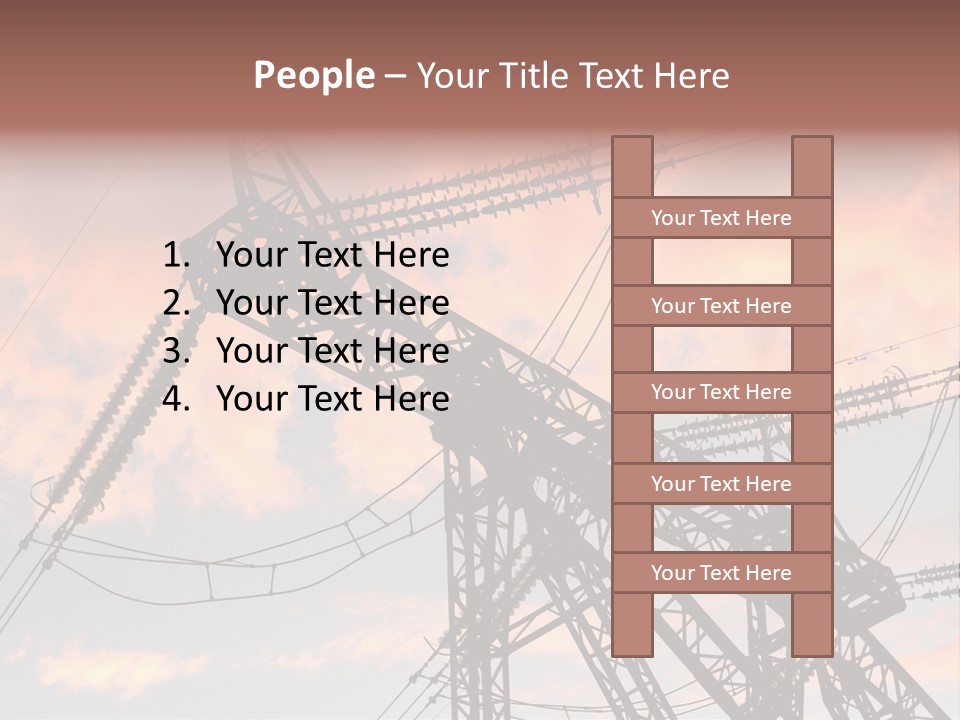 The Electric Line On Sky Background At Sunset PowerPoint Template