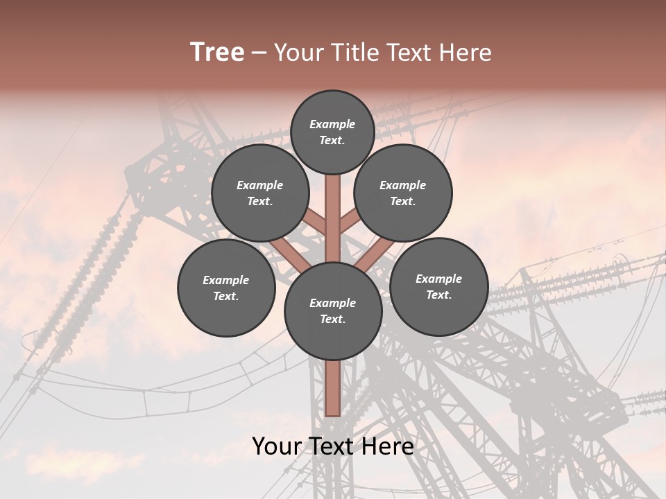 The Electric Line On Sky Background At Sunset PowerPoint Template
