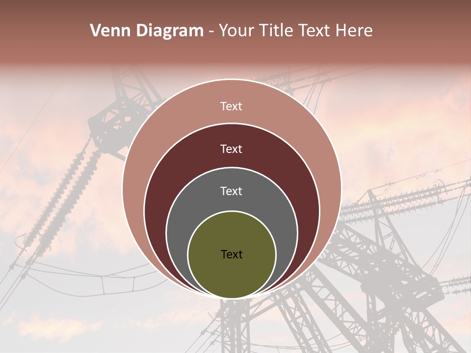 The Electric Line On Sky Background At Sunset PowerPoint Template