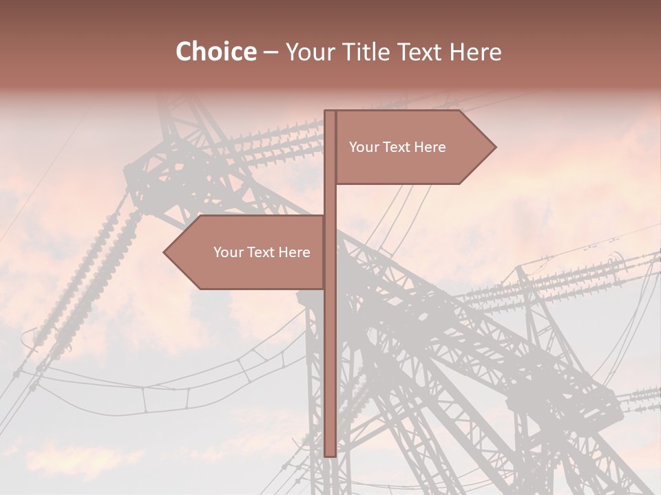 The Electric Line On Sky Background At Sunset PowerPoint Template
