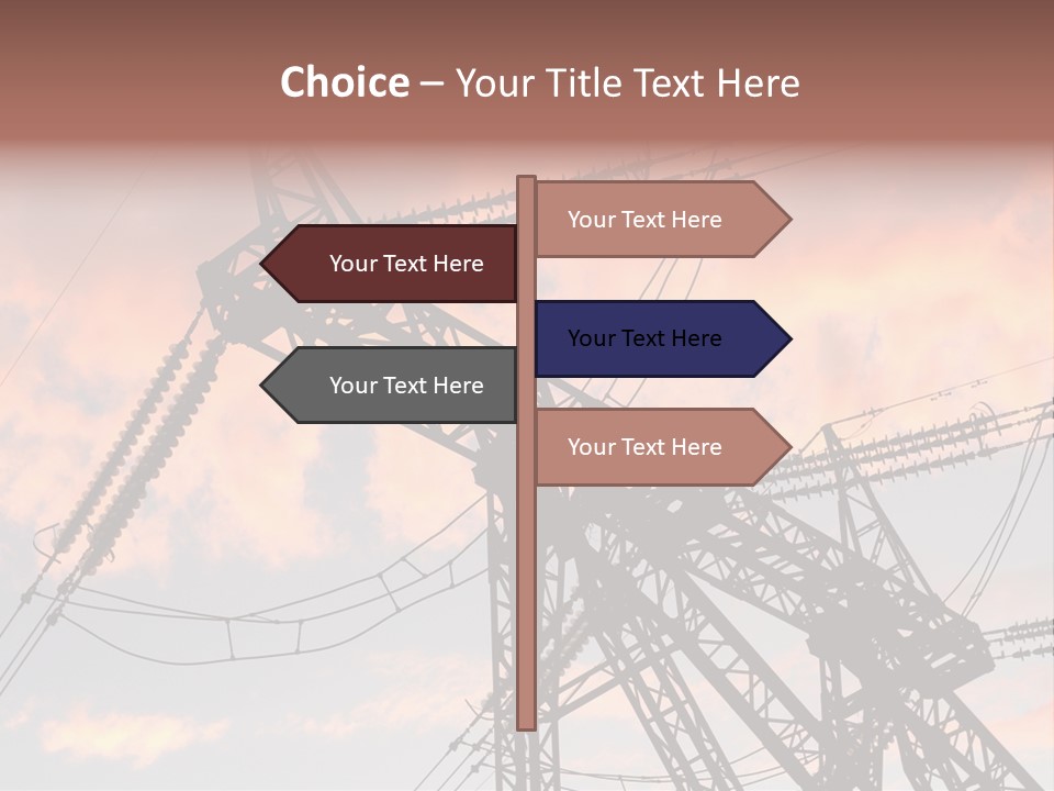 The Electric Line On Sky Background At Sunset PowerPoint Template