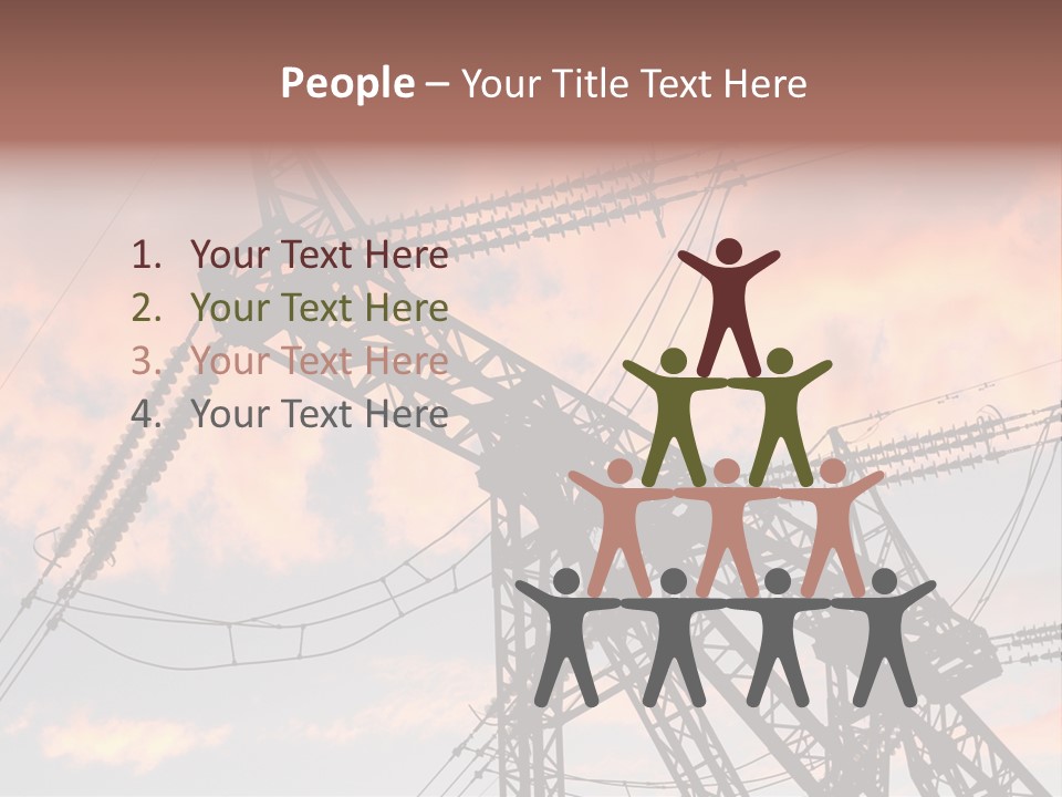 The Electric Line On Sky Background At Sunset PowerPoint Template