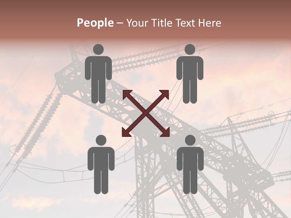 The Electric Line On Sky Background At Sunset PowerPoint Template