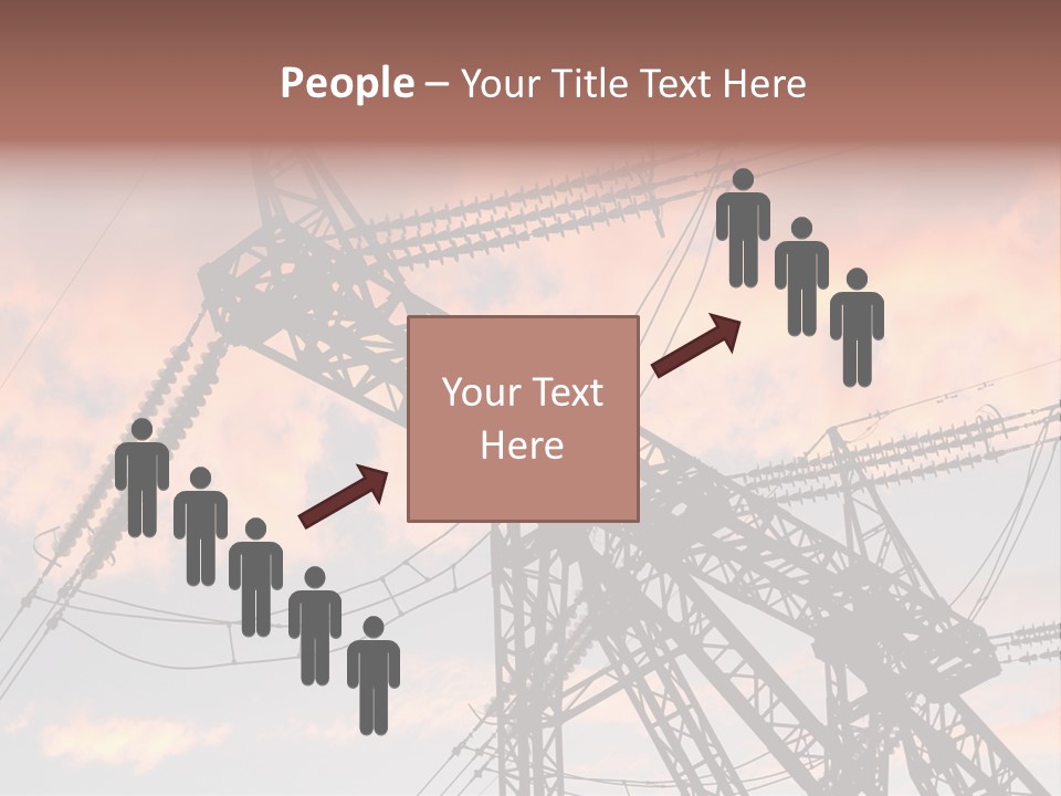 The Electric Line On Sky Background At Sunset PowerPoint Template
