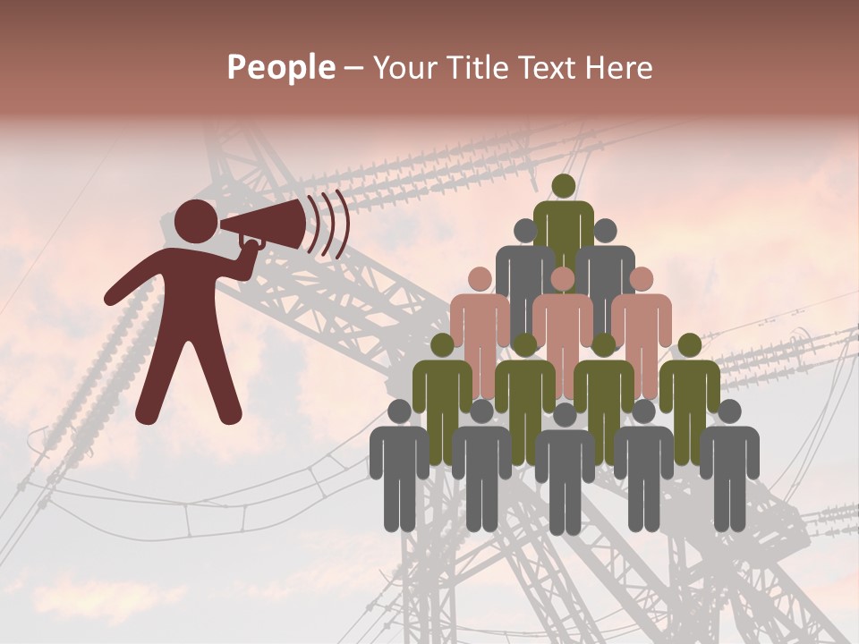 The Electric Line On Sky Background At Sunset PowerPoint Template