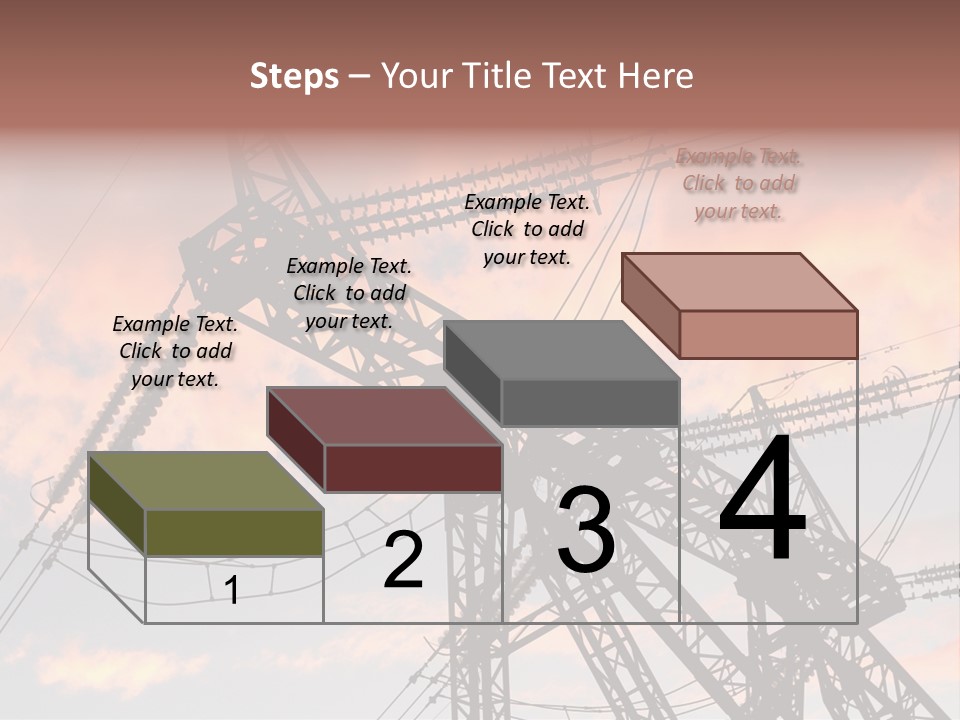 The Electric Line On Sky Background At Sunset PowerPoint Template