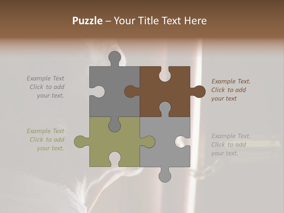 Senior Woman Using A Security Chain On Front Door PowerPoint Template