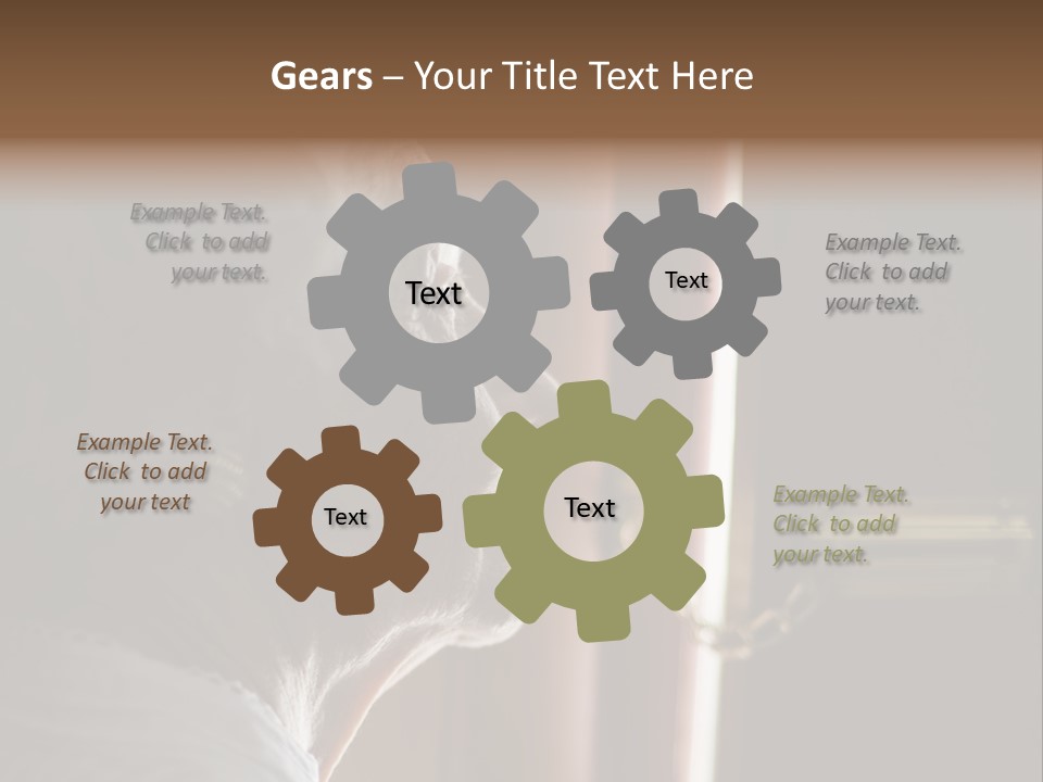 Senior Woman Using A Security Chain On Front Door PowerPoint Template