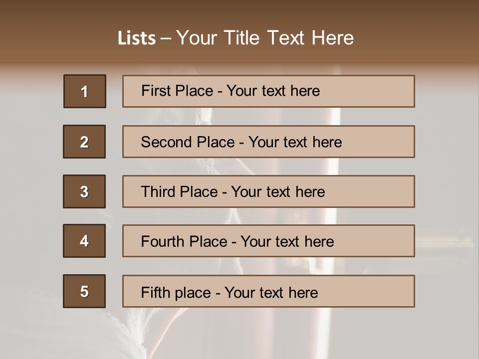 Senior Woman Using A Security Chain On Front Door PowerPoint Template