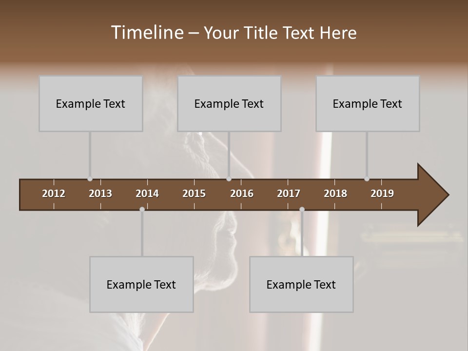 Senior Woman Using A Security Chain On Front Door PowerPoint Template