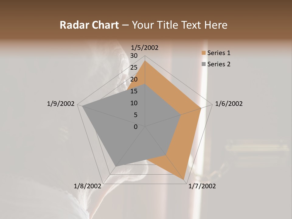 Senior Woman Using A Security Chain On Front Door PowerPoint Template