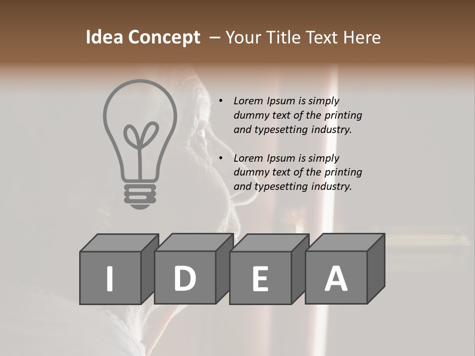 Senior Woman Using A Security Chain On Front Door PowerPoint Template