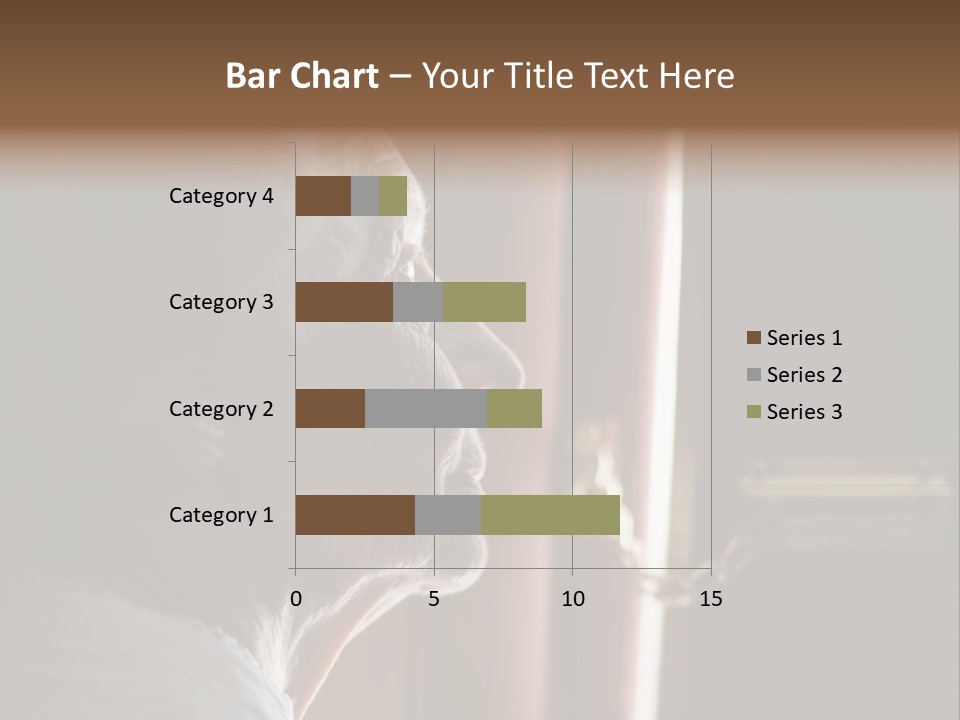 Senior Woman Using A Security Chain On Front Door PowerPoint Template