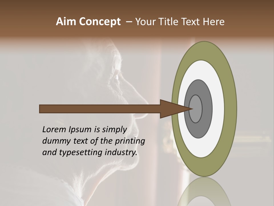 Senior Woman Using A Security Chain On Front Door PowerPoint Template