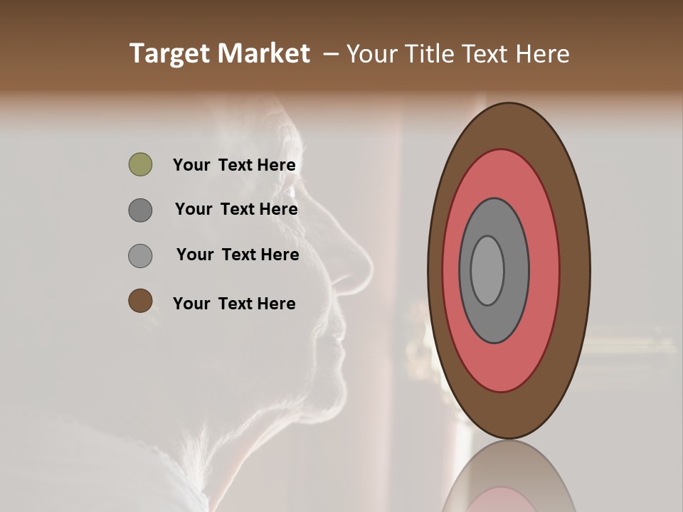 Senior Woman Using A Security Chain On Front Door PowerPoint Template